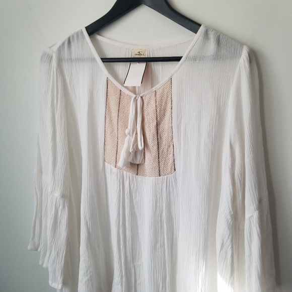 O'Neill women's white flowy Bell sleeve blouse - Picture 5 of 12